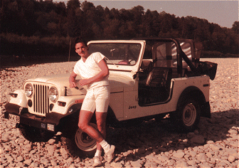 Jeep im Bachbett 1980